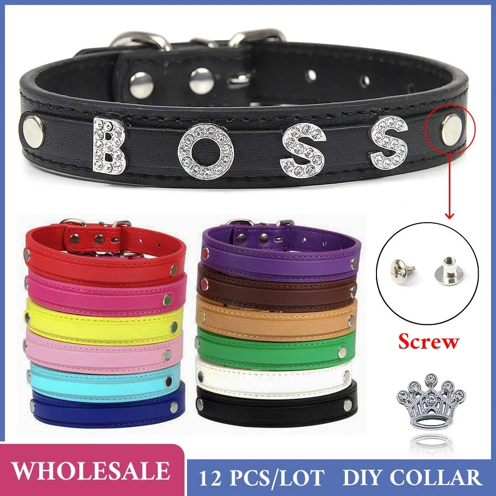 Pet Supplies Wholesale - 12 adet toptan düz PU deri